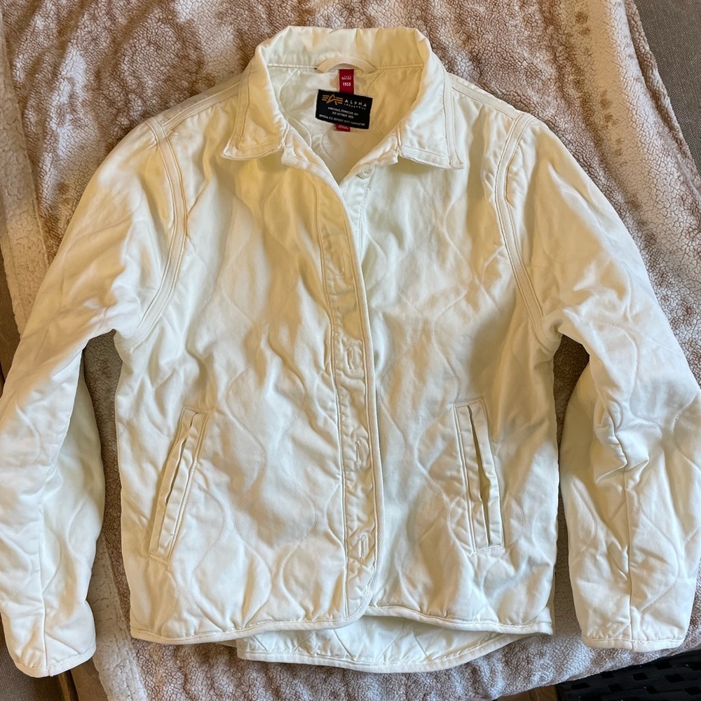 Alpha Industries Cotton Twill Quilted Liner Jacket; L